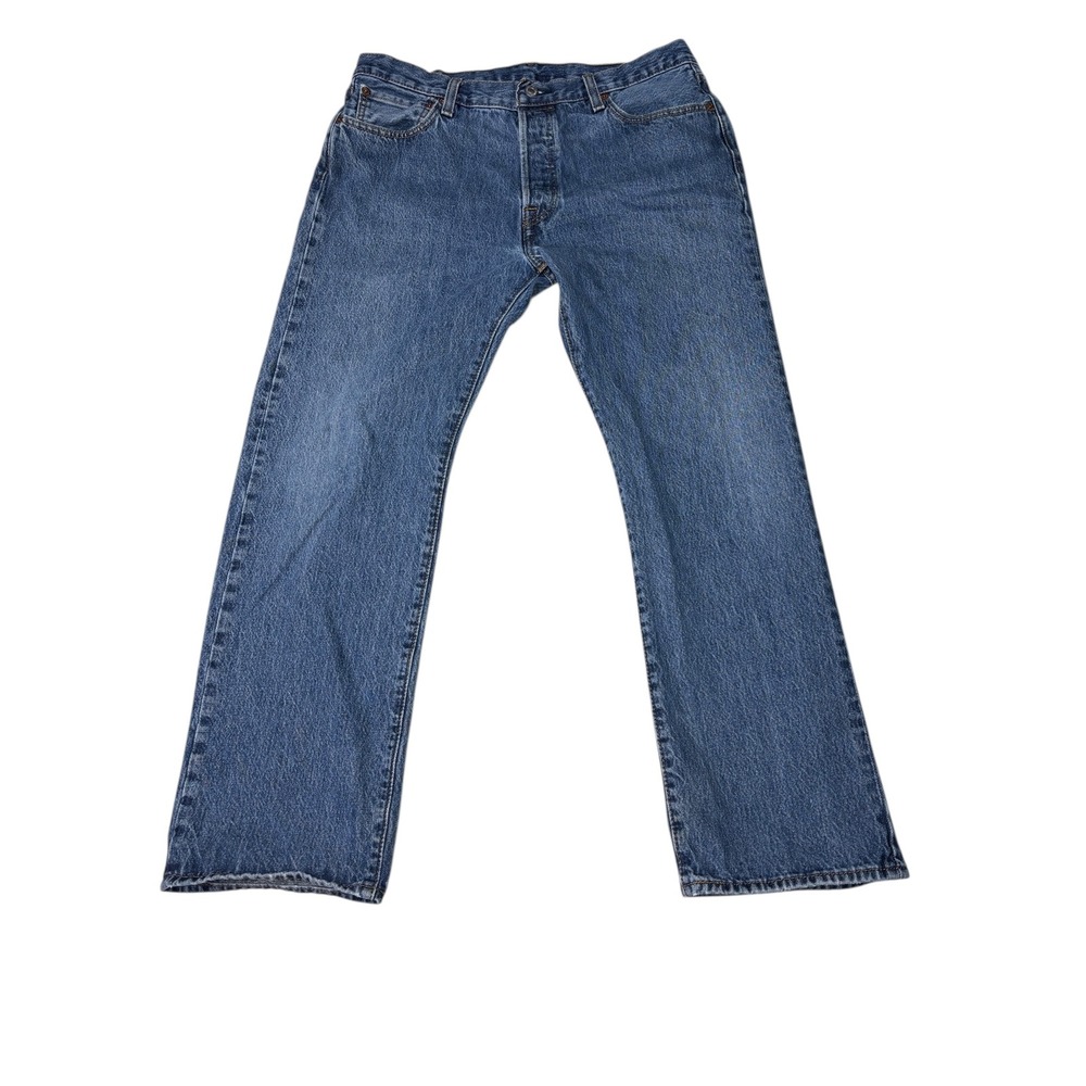 Levi Strauss Co 501 Mens Button Fly Blue Denim Jeans W36 L30 Classic Fit